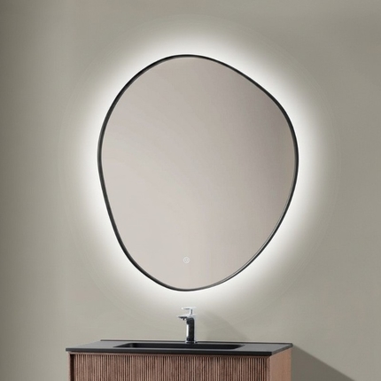 Miroir organique noir mat Ondis 70 cm 