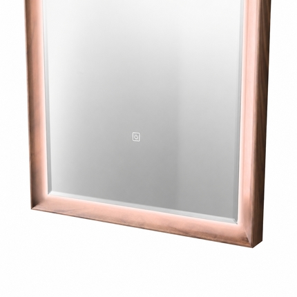 Miroir rétroéclairé bois noyer Tosca
