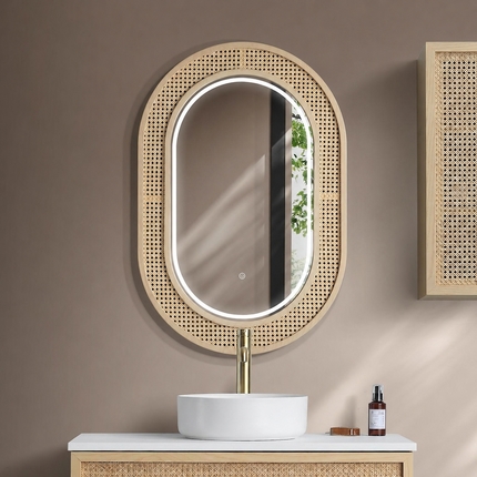 Miroir éclairage Raphia