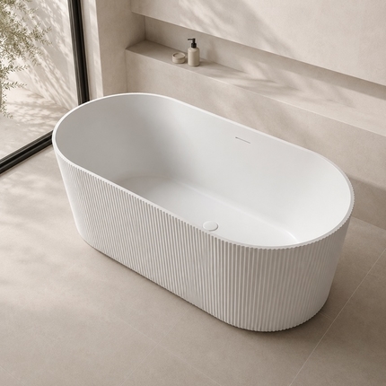 Freestanding matte white bathtub Ark 170 cm 