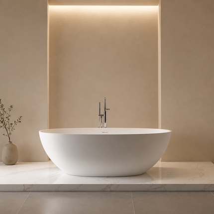 Baignoire solid surface Ice 165 cm 