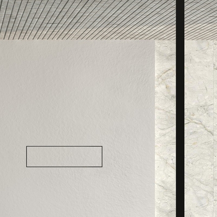 Receveur de douche Pietra blanc mat 100 x 80 cm