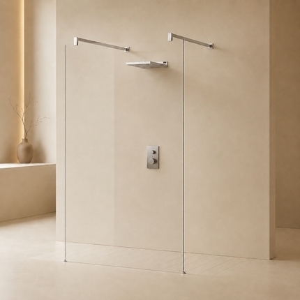 Central shower wall