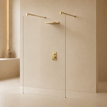 Central shower wall