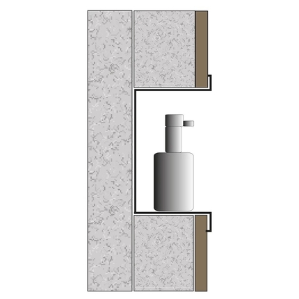Niche chrome brossée 60 x 20 cm 