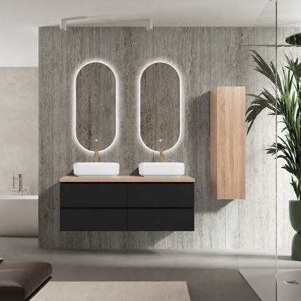 Meuble Alicia blanc 140 cm plan