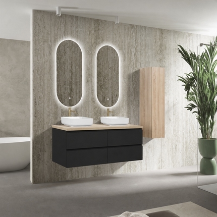 Meuble Alicia blanc 140 cm plan