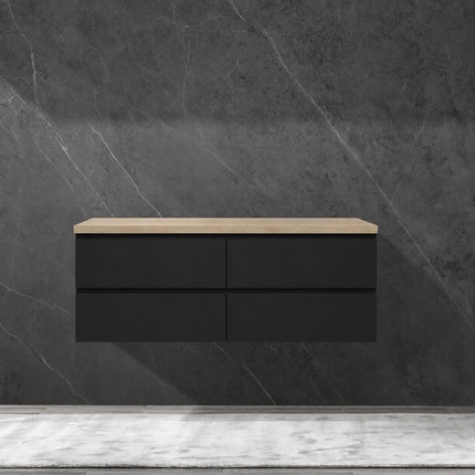 Meuble Alicia blanc 140 cm plan