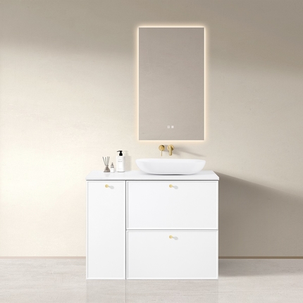 Meuble Feety blanc 100 cm plan