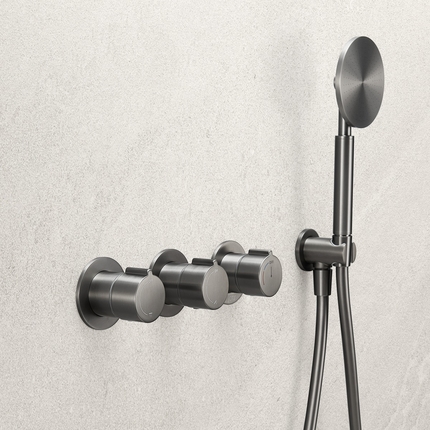 Kit de douche encastrable 3 trous avec plafond pluie Cylindro