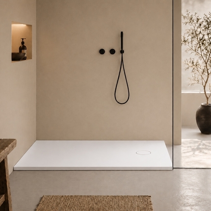 Receveur de douche Silk Blanc mat de 120 à 180 cm