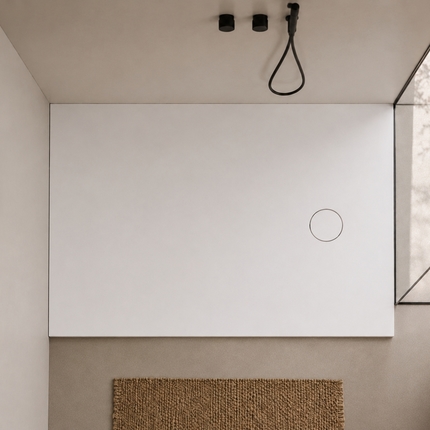 Receveur de douche Silk Blanc mat de 120 à 180 cm