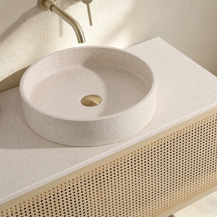 Meuble cannelage Raphia 90 cm plan