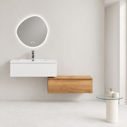 Meuble Shea 90 cm et meuble bas 80 cm 