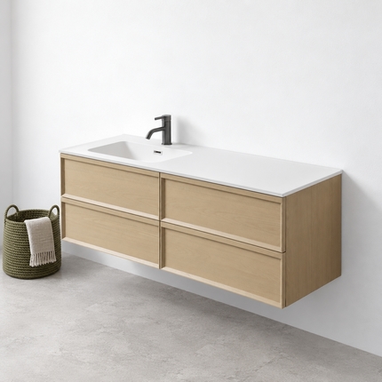 Meuble Bordo chêne 140 cm excentré