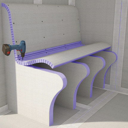 Panneau de construction extrudé Flexo rainures verticales