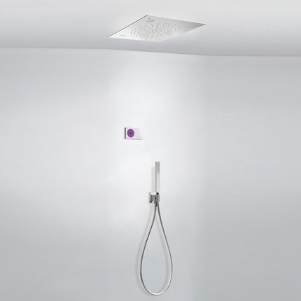 Kit douche encastrable électronique Slima 50 cm et Led Tres