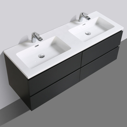 Meuble Alicia blanc 140 cm plan
