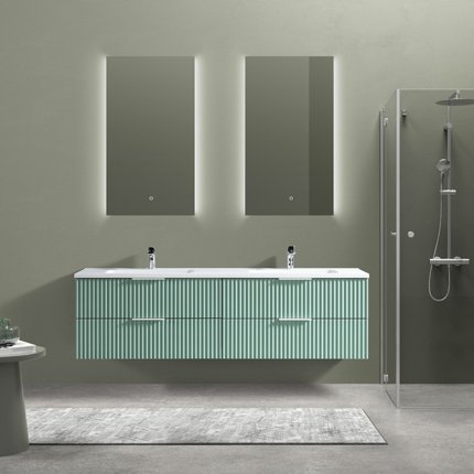 Meuble cannelé Ark 180 cm vasque