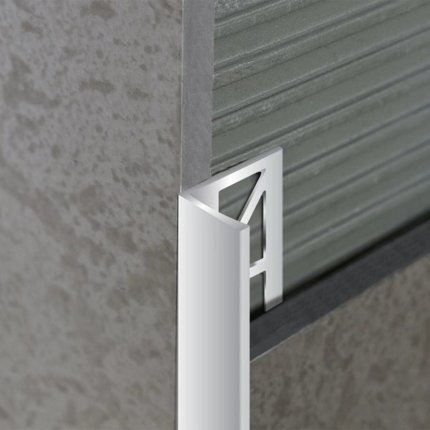 Profilé de carrelage chrome brillant 10 et 12,5 mm