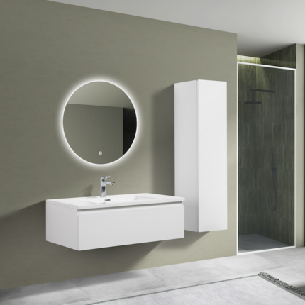 Meuble blanc mat Sheda 90 cm