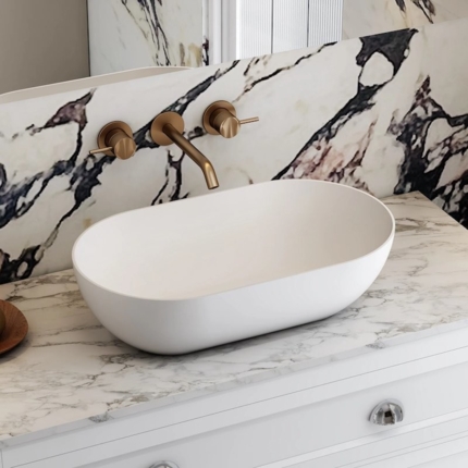 Vasque solid surface blanc mat Forma 56 cm
