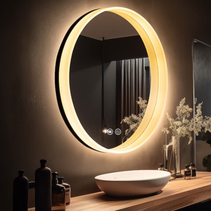 Miroir LED rond Solar 80 cm