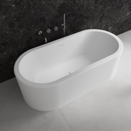 Baignoire ilot blanc mat Shell 170 cm