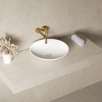 Vasque à poser solid surface Aqua 42 cm