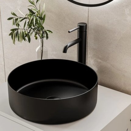 Vasque à poser Rondili 36 cm noir mat
