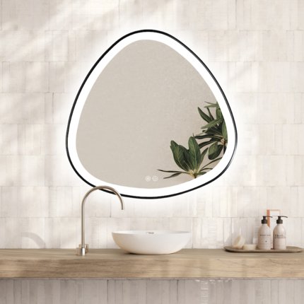Miroir Alvéa 80 cm noir