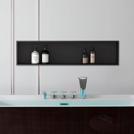 Niche noir mat 90 cm x 20 cm
