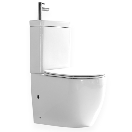 Pack wc à poser avec lave main intégré Uniqo