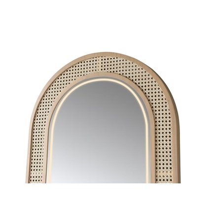 Miroir éclairé Rotin