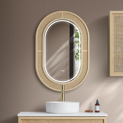 Miroir éclairage Raphia