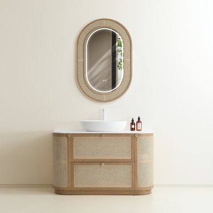 Meuble de salle de bain Rotin 130 cm