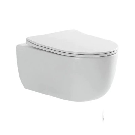 Cuvette suspendue rimless Voga blanc mat