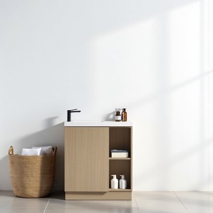 Meuble lave-mains Sliméo faible profondeur 