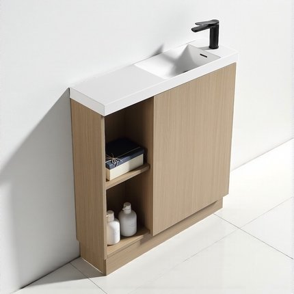 Meuble lave-mains Sliméo faible profondeur 