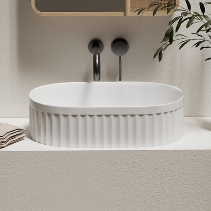 Vasque Look 55 cm blanc mat