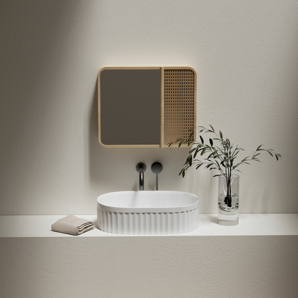 Vasque Look 55 cm blanc mat