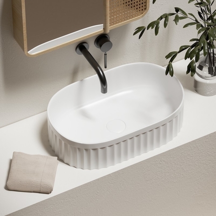 Vasque Look 55 cm blanc mat