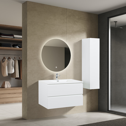 Meuble Alicia 90 cm blanc mat 