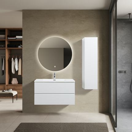 Meuble Alicia 90 cm blanc mat 