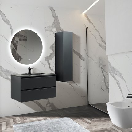 Meuble Alicia 90 cm noir mat	