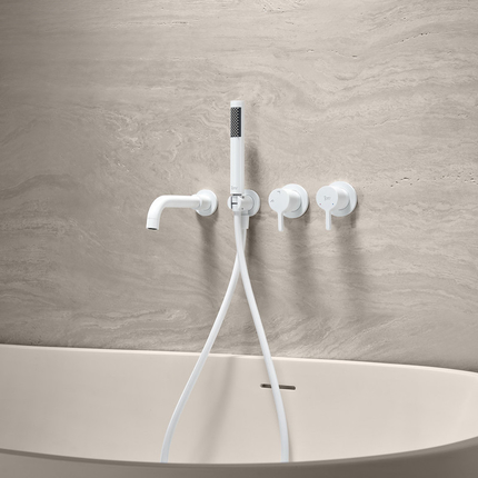 Mitigeur baignoire encastrable Cezela blanc mat