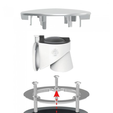 Bonde de douche horizontale extra plate