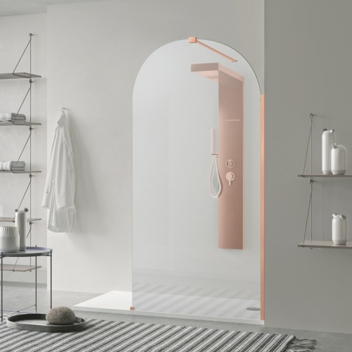Paroi de douche italienne en forme Arche, et voute