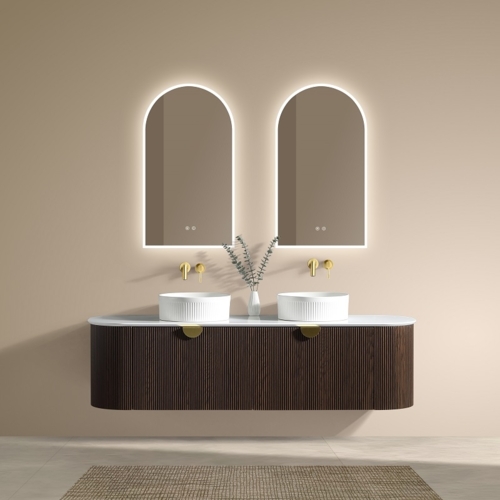 Meuble avec plan Flûte Tressé Coffee 160 cm hydrofuge haute densité