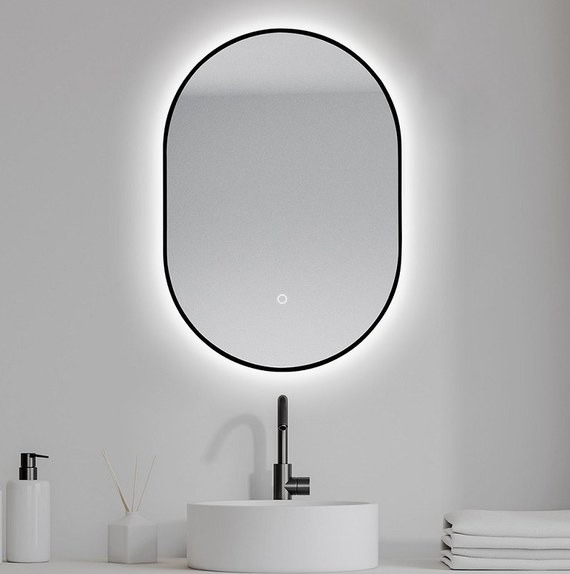 Miroir LED or brossé mat 